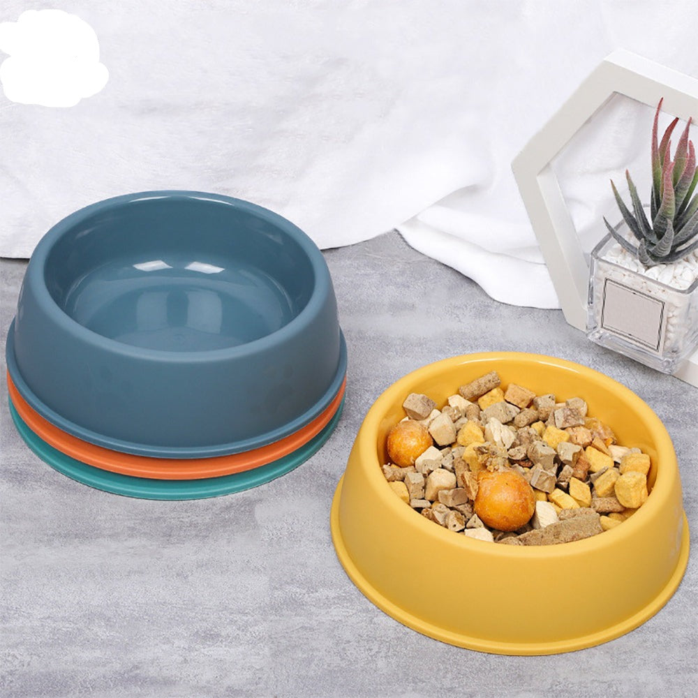 Colorful Plastic Single Bowl for Dog & Cat Pet Feeding Supplies