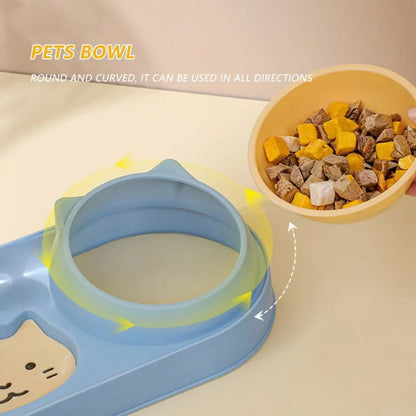 Double Dog and Cat Bowls with Water Dispenser