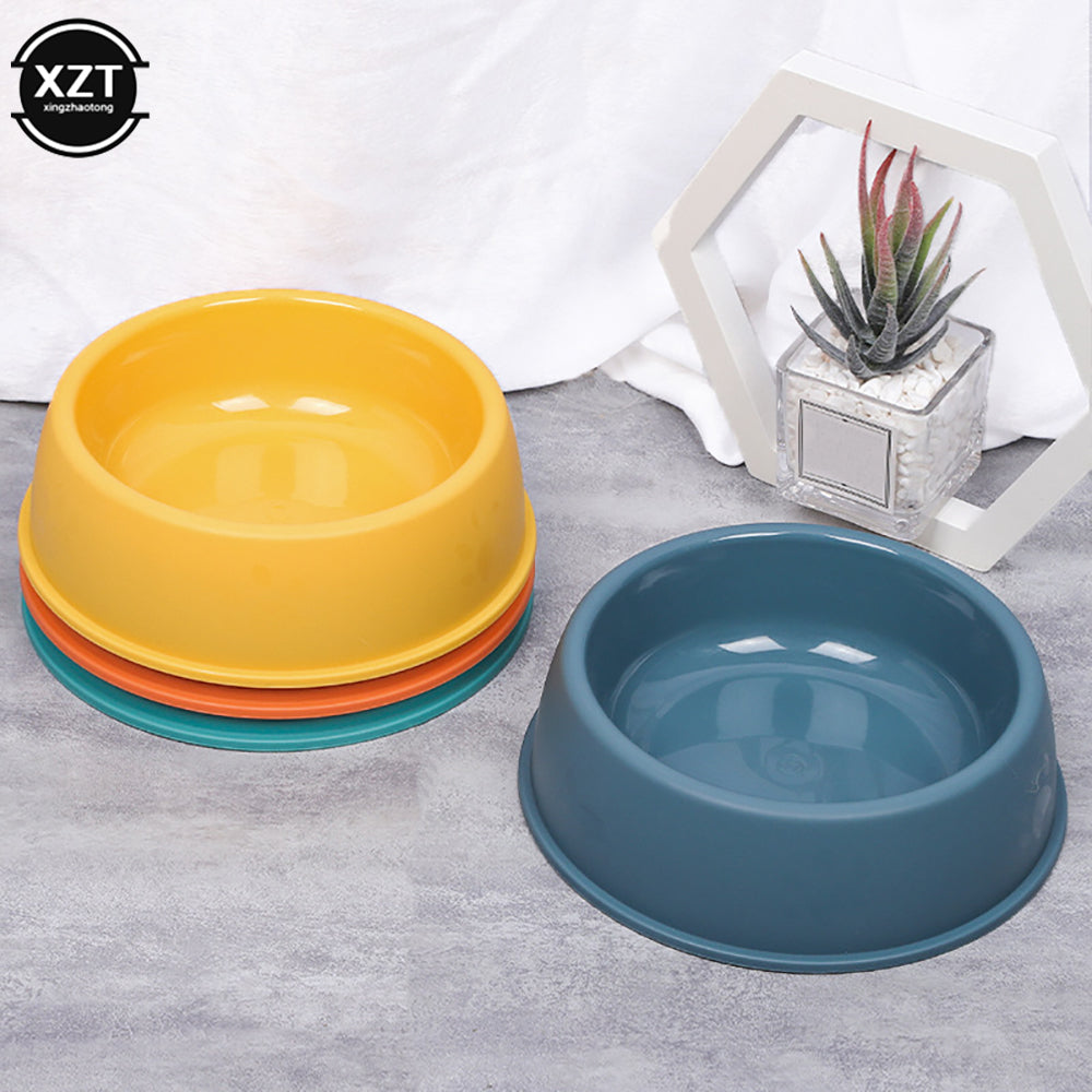 Colorful Plastic Single Bowl for Dog & Cat Pet Feeding Supplies