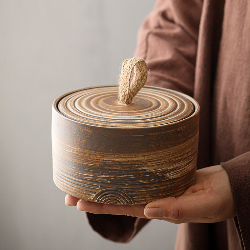 Japanese Handmade Coarse Pottery Storage Jar